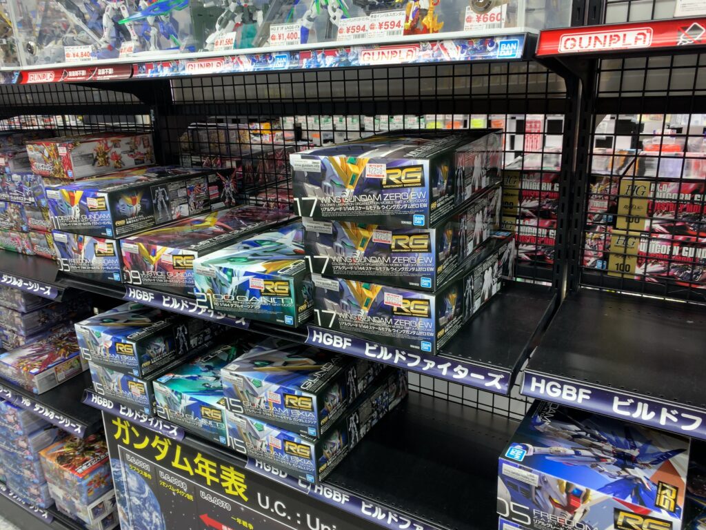 ガンプラコーナーは寂しい印象