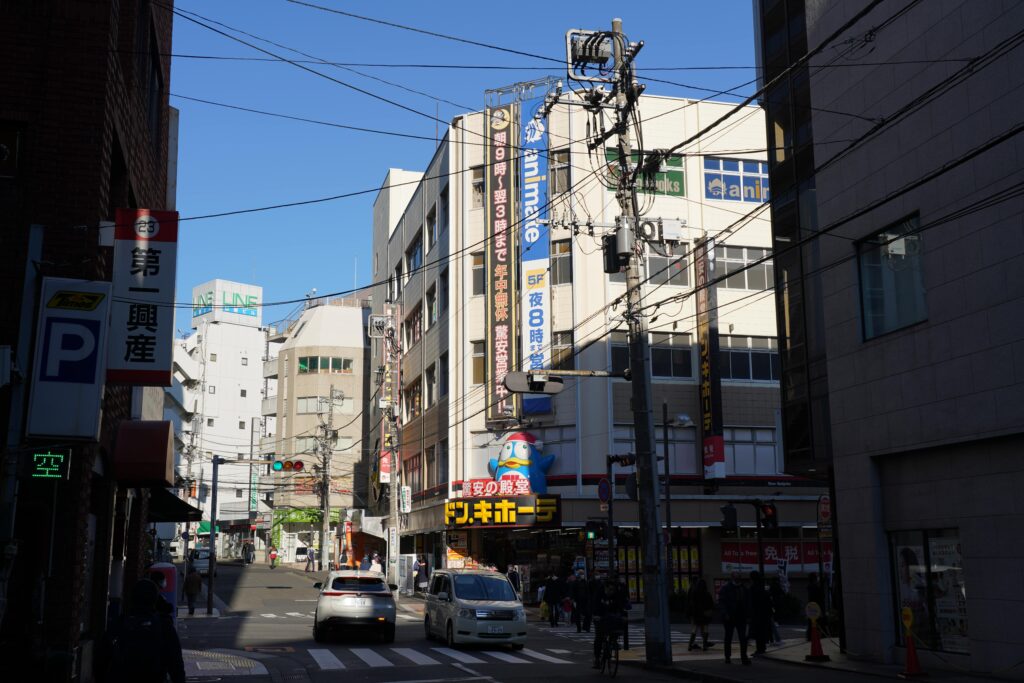 商業施設が山ほどある街