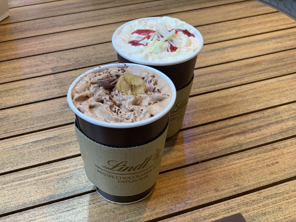 チョコレートドリンクで一休み