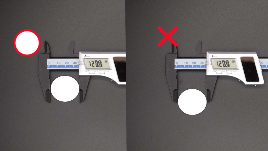 外側測定注意点