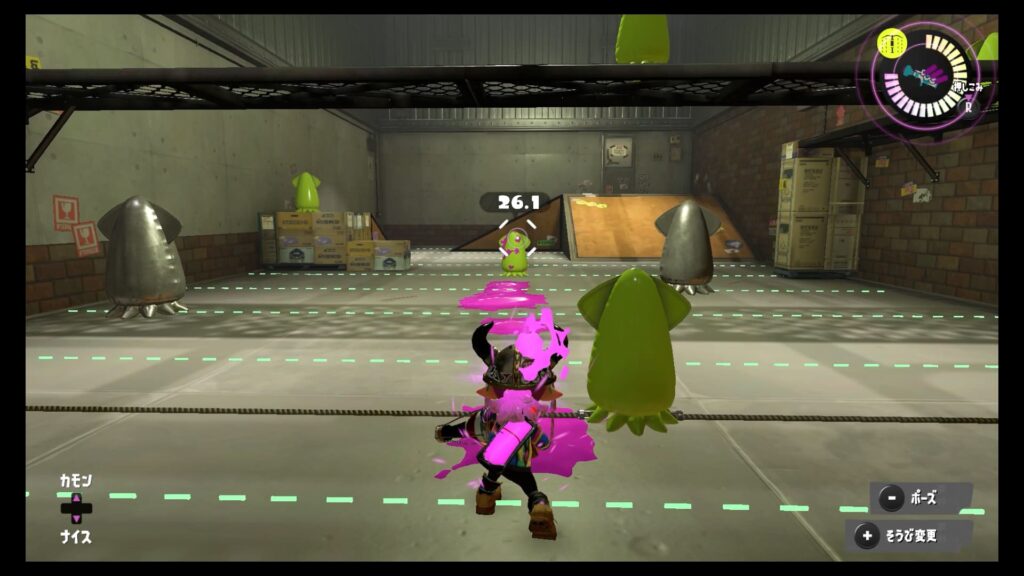 スプラトゥーン3　ボトルガイザー　射程距離