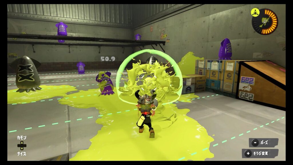 スプラ3　スプラトゥーン3　ノヴァブラスター　射程範囲　最大横