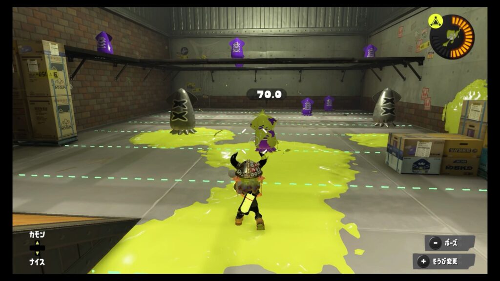 スプラ3　スプラトゥーン3　ノヴァブラスター　射程範囲横
