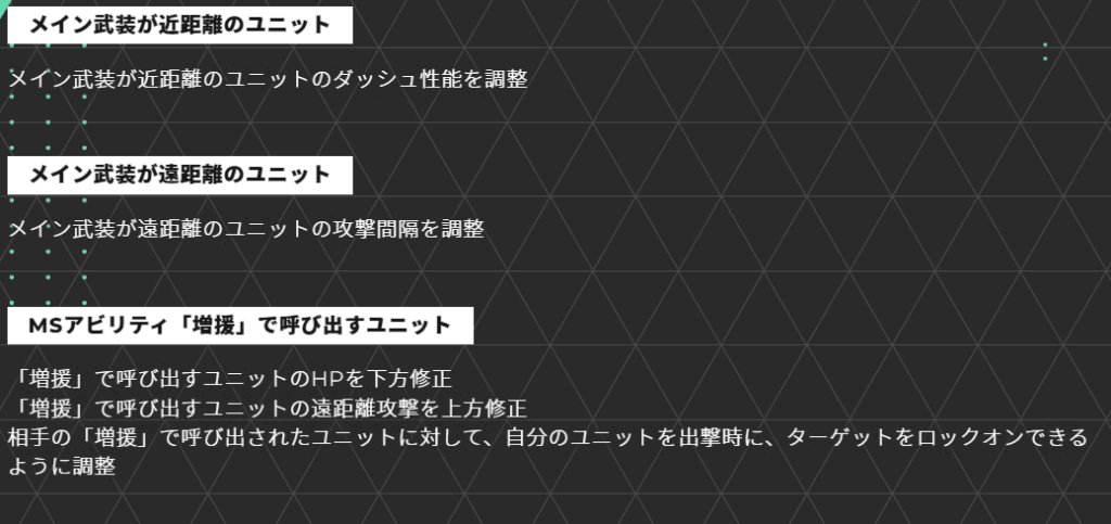 アーセナルベースシーズン4　バランス調整