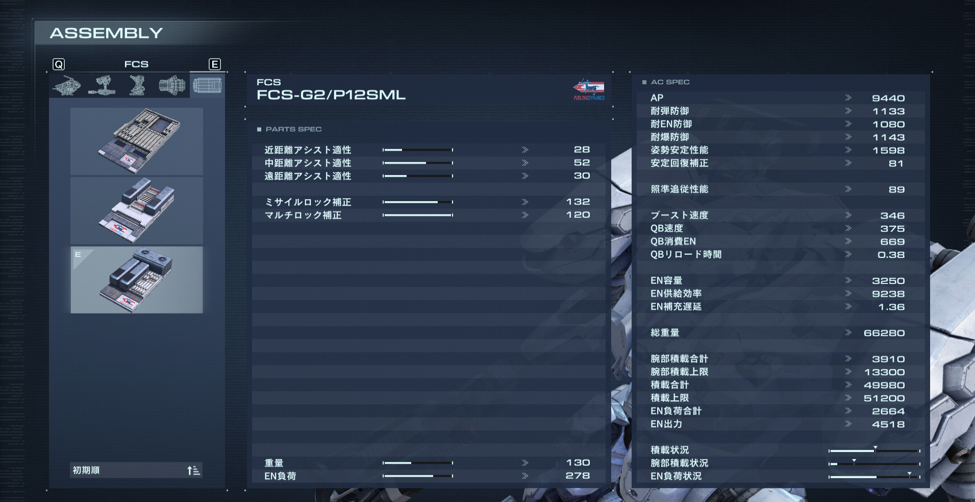 FCSの選択